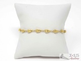 18k Gold Dainty Bracelet, 4g