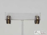 14k Gold David Yurman Hoop Earrings, 6g