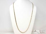 14k Gold Link Chain Necklace, 56g