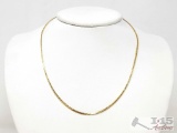 14k Gold Dainty Chain Necklace, 7g