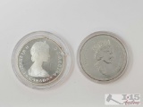(2) 50% Silver Canadian $1 Dollar Coins