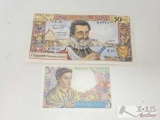 (2) France Foreign Currency Banknotes