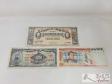 (3) Mexico Banknotes