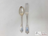 Sterling Silver Tiffany&Co Fork and Spoon, 76g
