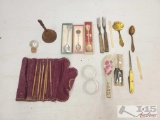Collectors Spoons, Bell, Pickle Forks & Napkin Rings