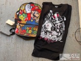 Super Mario Backpack and XL Graphic T-Shirt