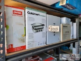 Assorted Kitchen Appliances, Dishware, Silverware, LED Mirror, Slide Viewer, and Hand Towels