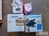 Kitchen Appliances, Glass Cake Dish, and Mini Mitts