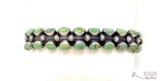 Native American S.Tso Sterling Silver Turquoise Cuff, 67.4g