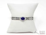 Native American Sterling Silver Semi-Precious Stone Cuff, 21g