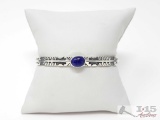 Native American Sterling Silver Semi-Precious Stone Cuff, 21g