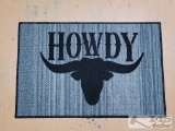 Howdy Longhorn Doormat