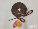 NEW!!! Barbed Wire Tooled Split Reins