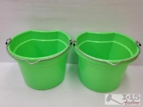 NEW!!! (2) 8Qt Flat Back Buckets