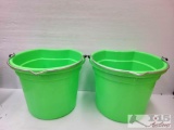 NEW!!! (2) 5 Gallon Flat Back Buckets