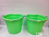 NEW!!! (2) 5 Gallon Flat Back Buckets