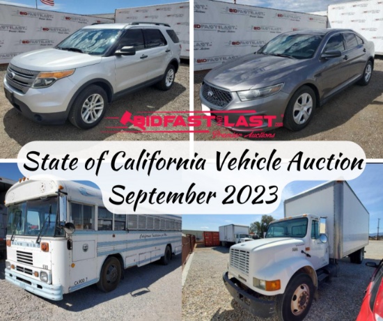 State of California Vehicle Auction September 2023