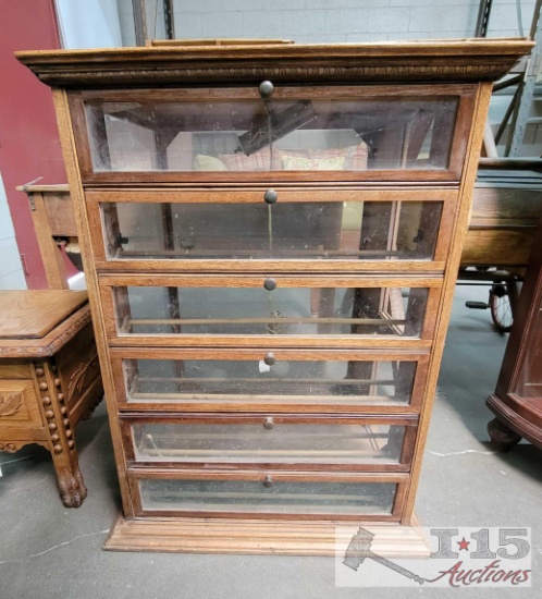 Antique Oak 6 Drawer Ribbon Cabinet