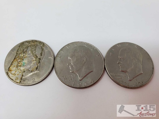 (3) Silver Dollars ,67g