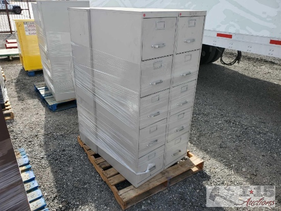 (3) Metal Filing Cabinets
