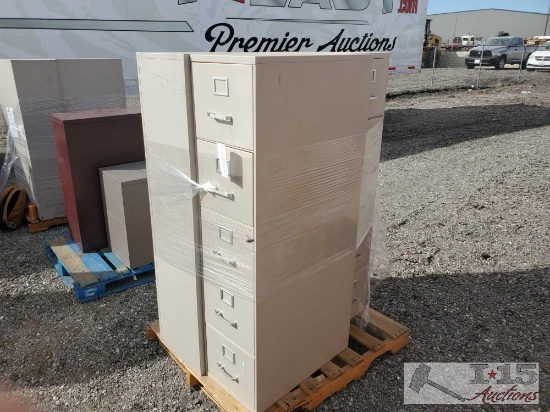 (3) Metal Filing Cabinets