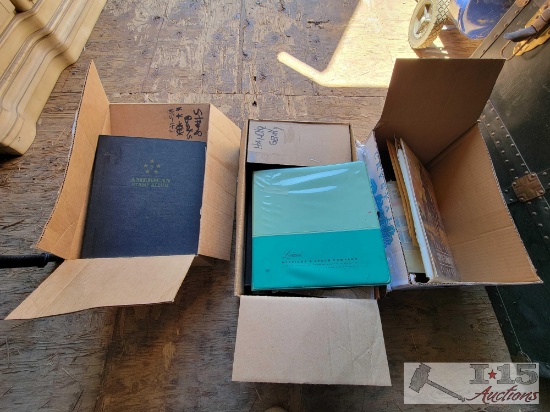 (3) Boxes of Stamp Albums