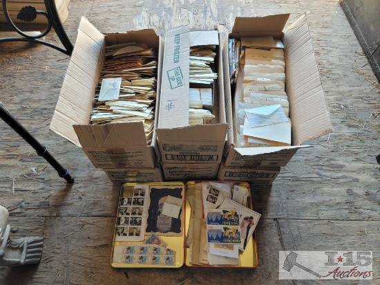 (6) Boxes of Stamps in Envelopes