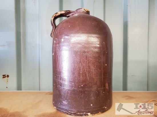 Vintage Brown Salt Glaze 4 Gallon Jug