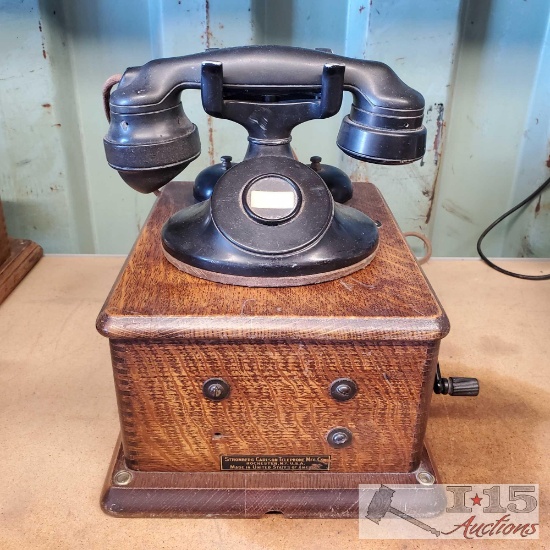 Antique Stromberg Carlson Hand Crank Table Telephone