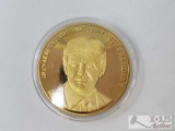 Donald Trump 2017-2021 Presidential Gold Toned Coin