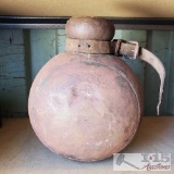 Antique Trible Indian Handmade Rustic Iron Oil Storage Pot