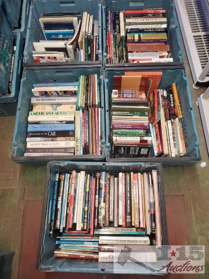 5 Totes of Automotive and History Books