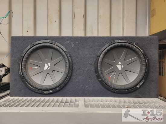 (2) Kicker Comp R Subwoofers & Enclosure