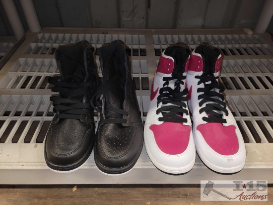 Black and Pink Nike Air Jordan Shoes