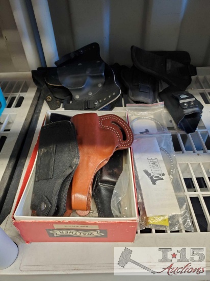 12 Gun Holsters, 1 Ammo Holster & 2 Locks with Keys
