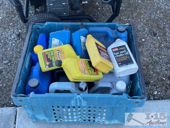 Tote of Motor Oil