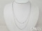 (2) 14k White Gold Necklaces, 4g