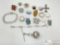 Sterling Silver Rings, Bracelet, Chain & Pins, 150g