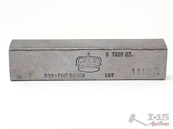 5ozt Silver Bar MG Crow