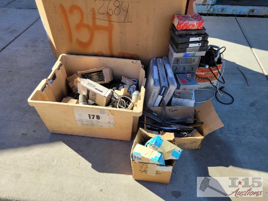Vintage Microphones, Files, Drill Bits, Heat Guns, Coffee Pot