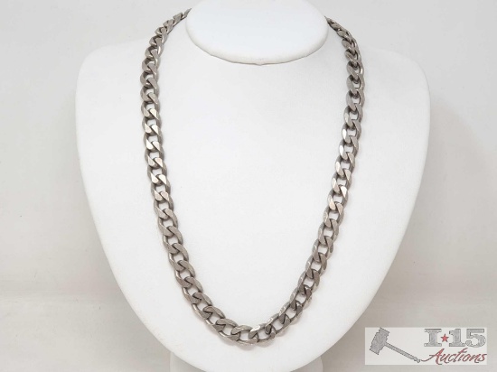 Sterling Silver Chain Necklace, 92g