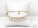 (2) 14k Gold Charm Bracelets, 7g