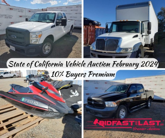 State of California Vehicle Auction February  2024