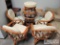 6Pcs Bent Rattan Dining Set with Glass Table