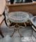 Glass Top Round Accent Table