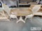 Wooden Dining Table with Glass Top and Chairs