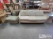 Bent Rattan Sofa and Coffee Table with Glass Top