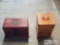 (1) Wooden Box & (1) Tin Box