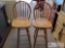 (2) Swivel Wood Chairs