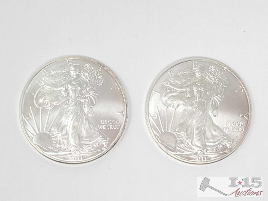 (2) 2011 Walking Liberty Half Dollars